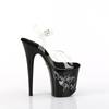 Pleaser - FLAMINGO808NLTG Sandale à bride à la cheville, Pole dance chaussures - Noir/Transparent Product image